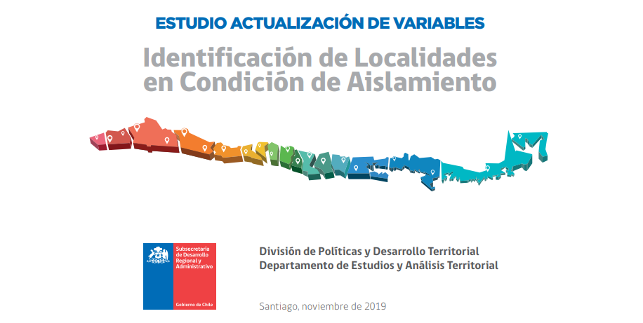 Estudio Actualización de Variables. Identificación de Localidades en Condición de Aislamiento