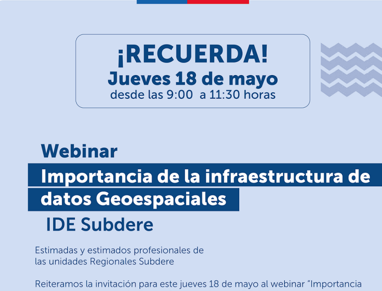 Se realiza webinar sobre la importancia de la Infraestructura de datos geoespaciales